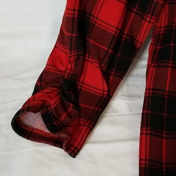 No Boundaries Red & Black Plaid Lightweight Jacket Size L‎ - Picture 3 of 7